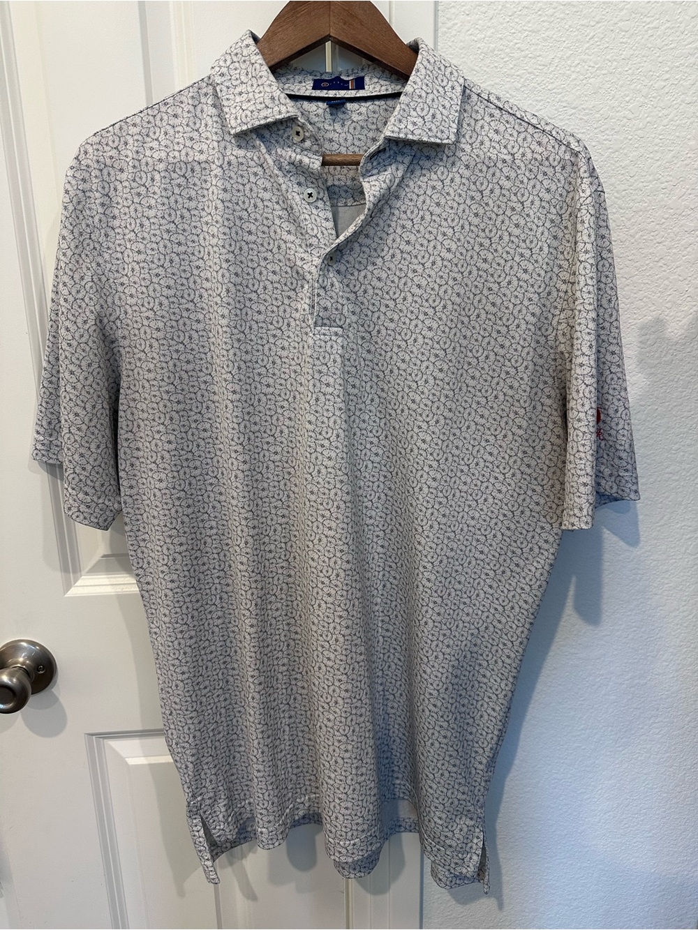 Stitch Golf Men's Printed Polo Shirt - Light Gray